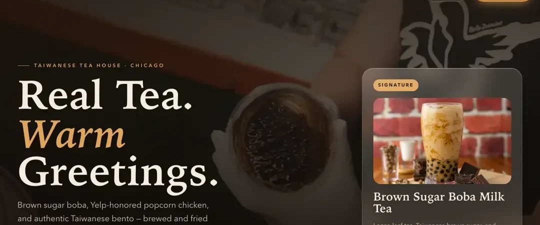 Hello Jasmine’s INFI-built website — Real Tea. Warm Greetings.