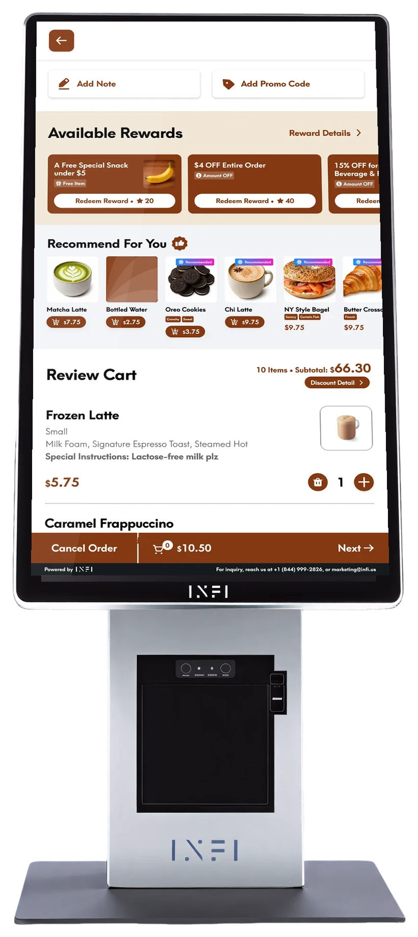 AI-powered upsell on the K5 kiosk